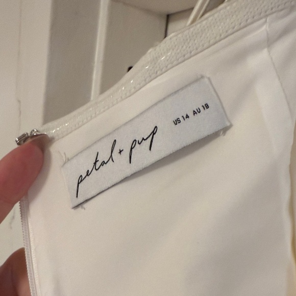 Petal & Pup Cream Satin Dress - Picture 5 of 8